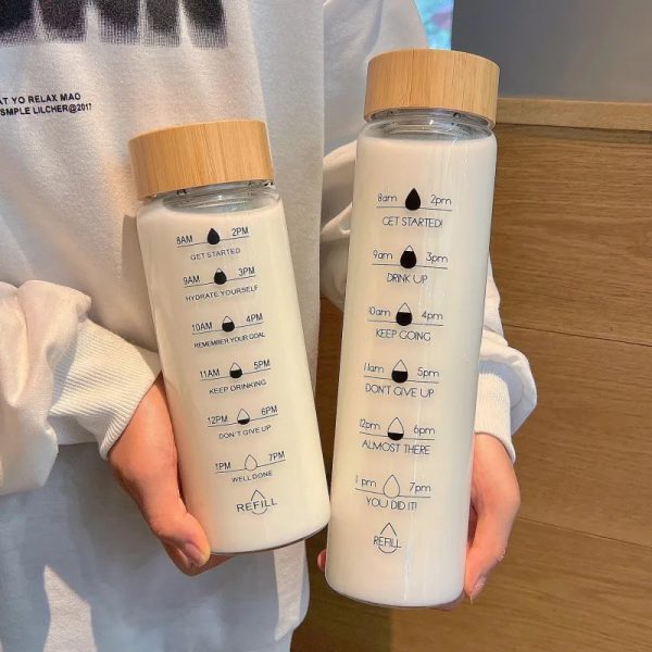 gourde en verre bambou