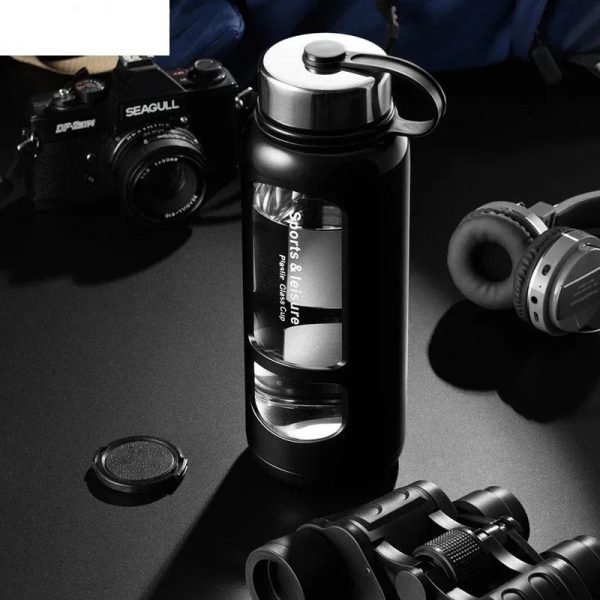 gourde en verre transparente